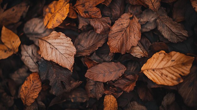 Photo 3d photo of a close up of a bunch of dead leaves