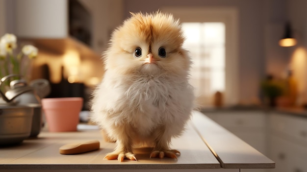 3d photo of cute hen design