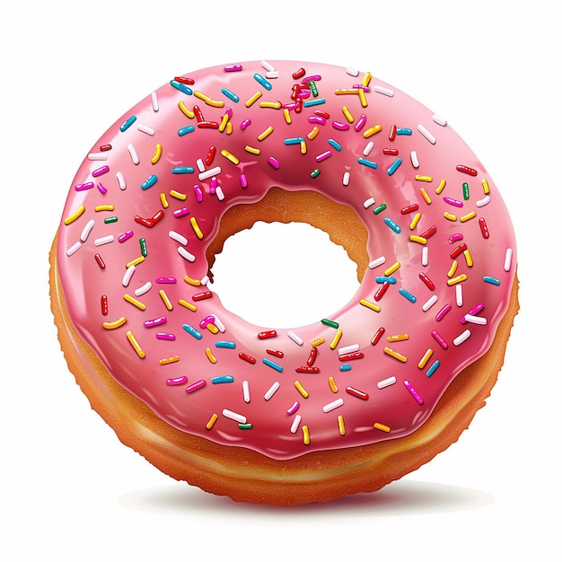 Photo 3d photo of donut icon design