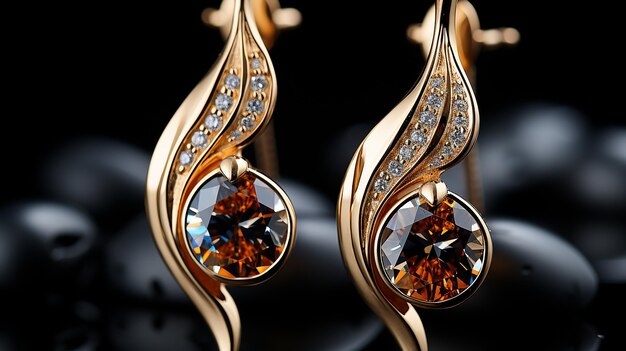 3d photo of earrings jewelry design wallpaper