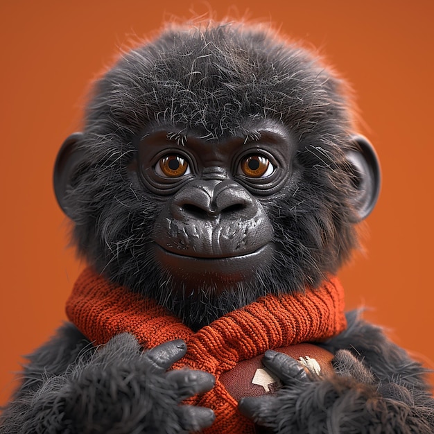 3d photo of gorilla character design