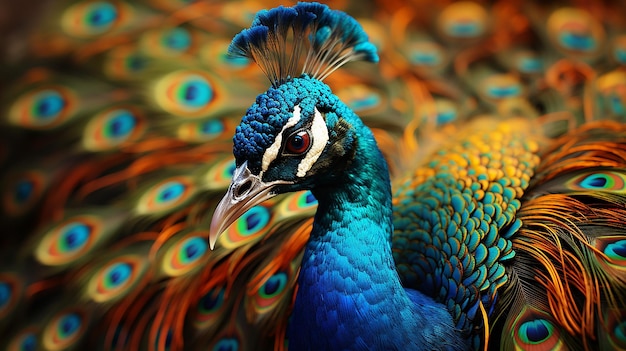 3d photo of peacock