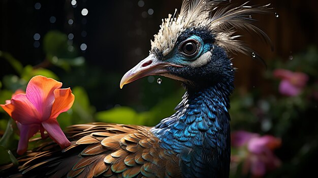 3d photo of peacock