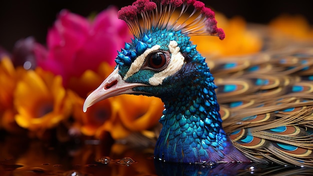 3d photo of peacock