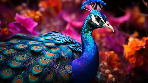 3d photo of peacock