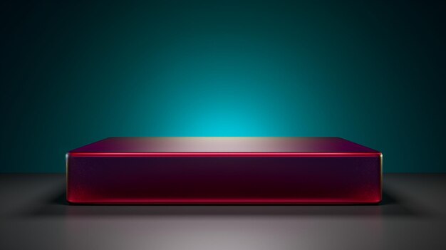 3D photorealistic velvet podium in jewel tones render