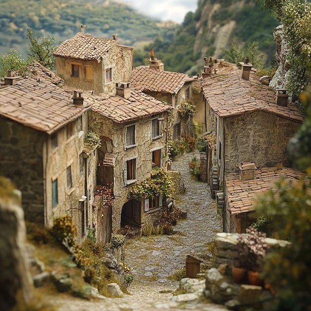 Photo 3d photos of old villages