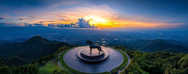 Photo a 3d phra that doi suthep temple with soft lighting representing the spiritual heritage of thailand