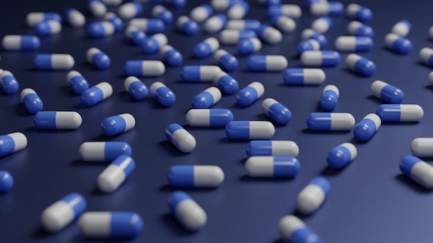 3d pill concept background