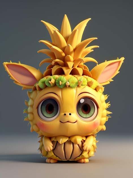 3d pineapple cute MINI 3d character