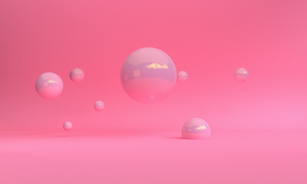 3d Pink color minimalist style design, Scene podium mock up presentation, 3d render abstract background.