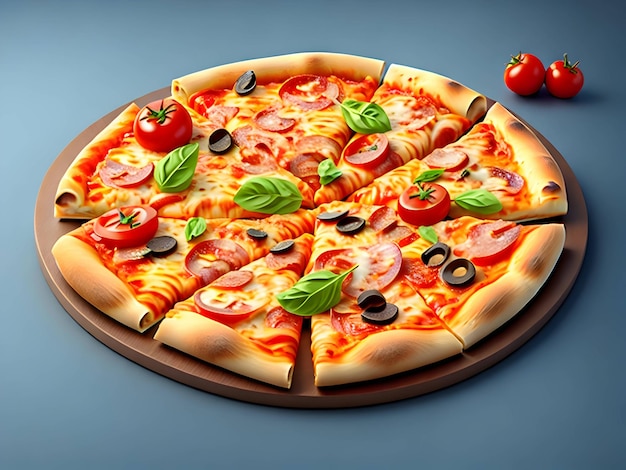 3D pizza slice