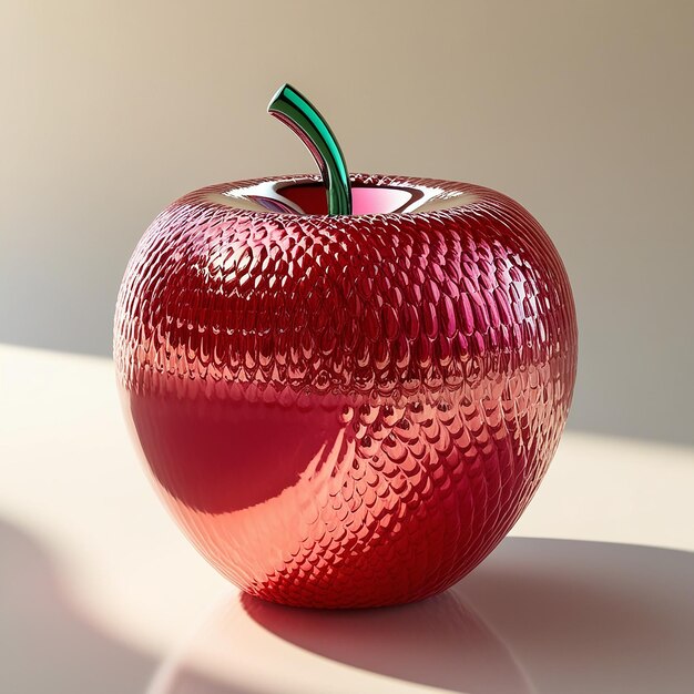 Photo 3d plastic apple icon