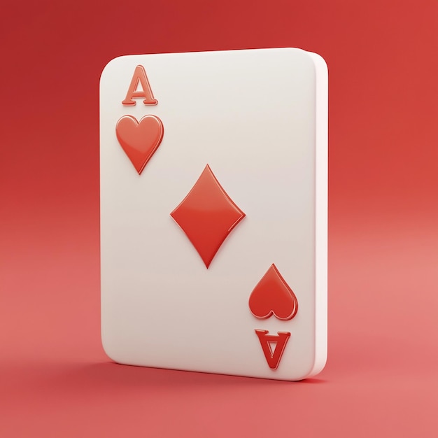 Photo 3d playing cards icon game and entertainment illustration logo