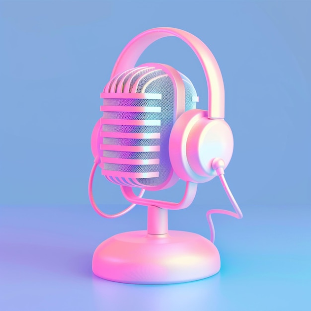 3D podcast fun simple and modern design with vivid colors