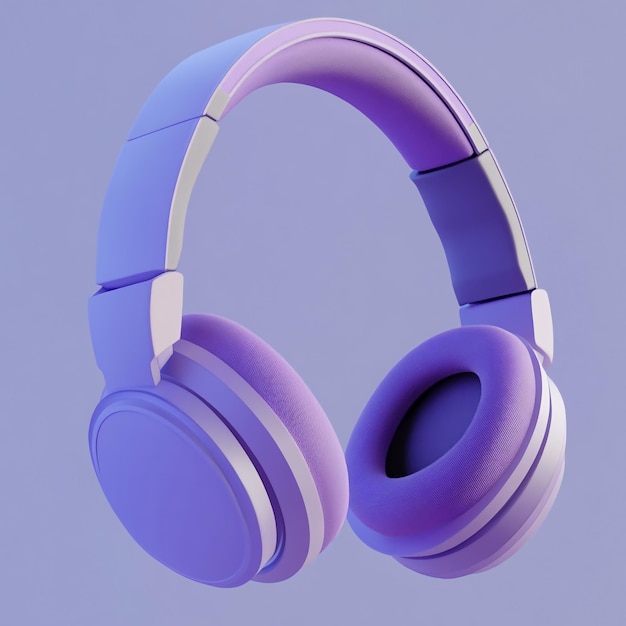 3D Podcast Headphones Icon Audio Equipment for Podcasting Illustration Logo