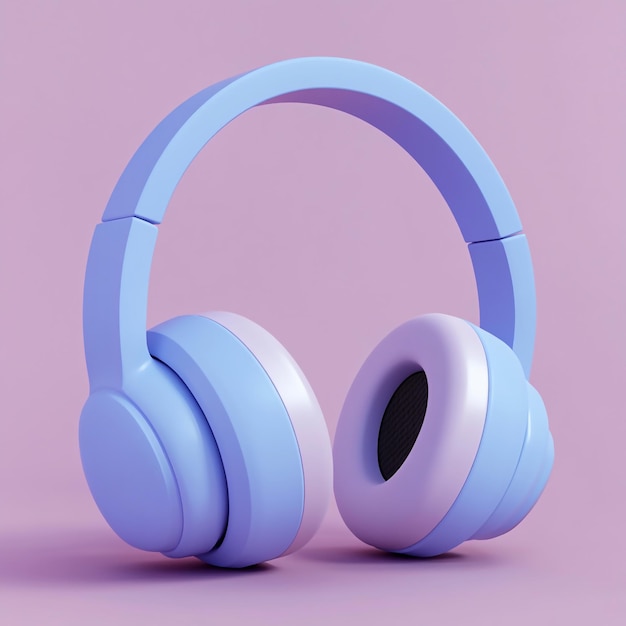 3D Podcasting Headset Icon Audio Gear for Podcasting Illustration Logo