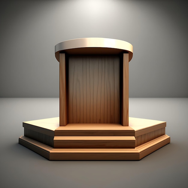 3D Podium Product Display Background Texture Wood 6