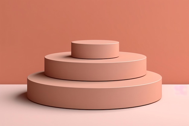 3d podium for product with clean clay effect