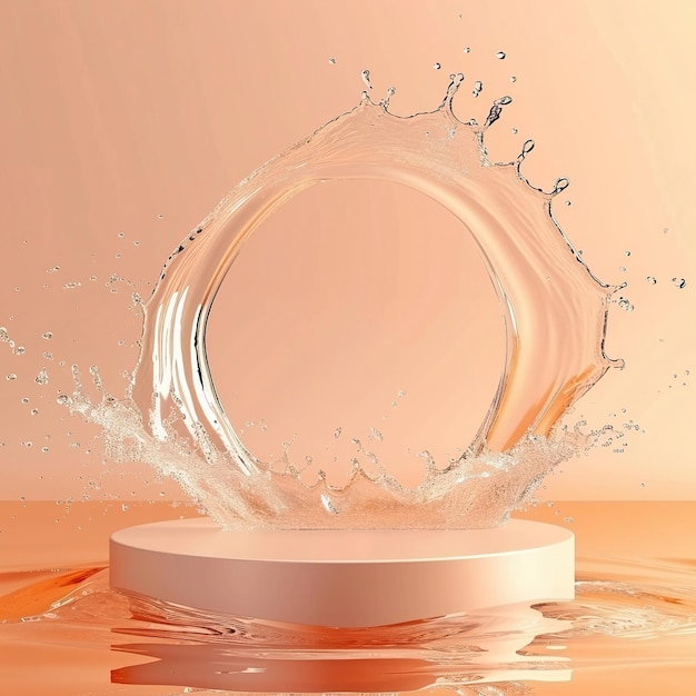 3D Podium Water Splash Swirl for Dynamic Product Presentation