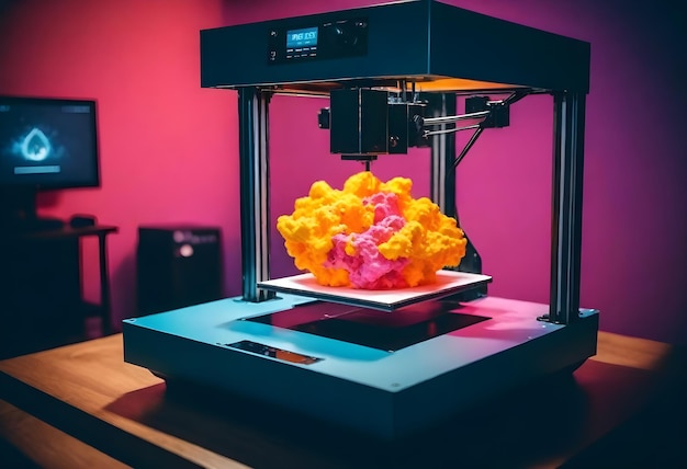 3D printer with splash color and paper