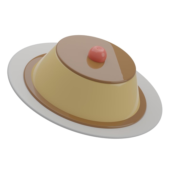 3D Pudding Illustration