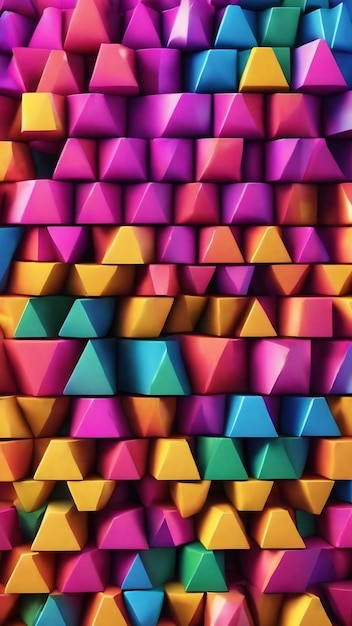 3d pyramid brick abstract geometric background