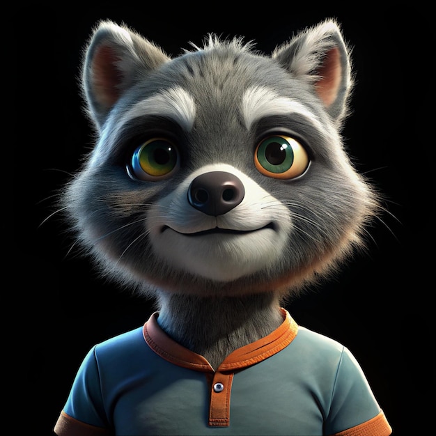 3d Raccoon Animal Cartoon character