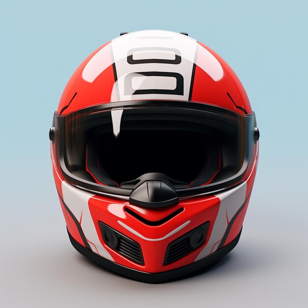 3D Racing Helmet Icon Automotive and Safety logo illustration