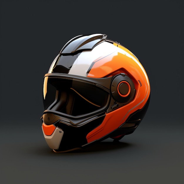 3D Racing Helmet Icon Automotive and Safety logo illustration