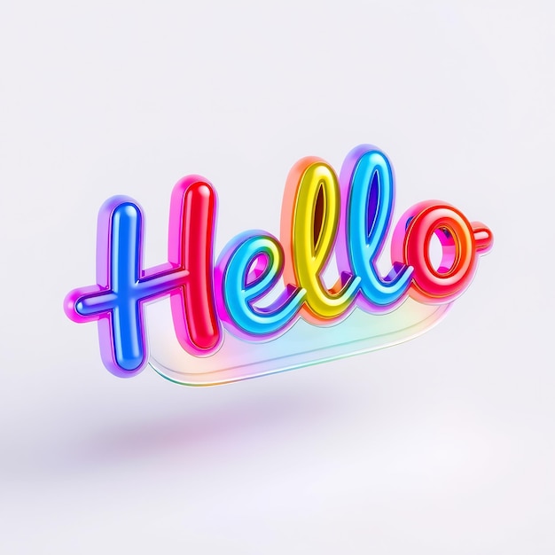 3D Rainbow Hello Word