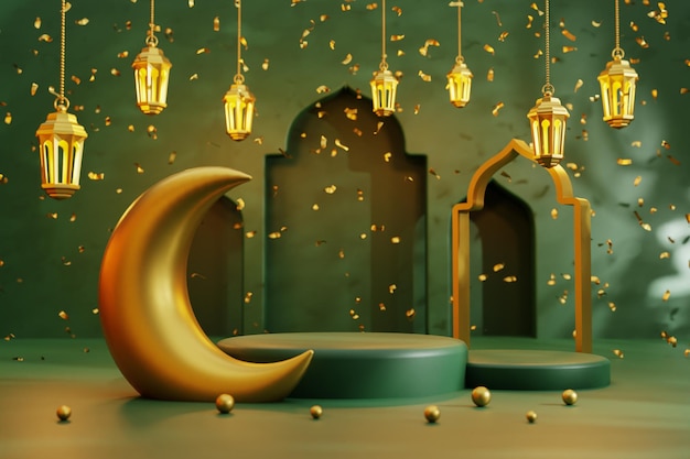 3d ramadan kareem islam background