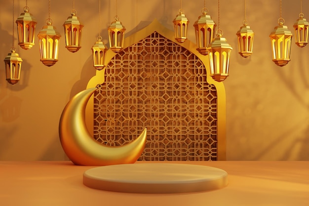 3d ramadan kareem islam background