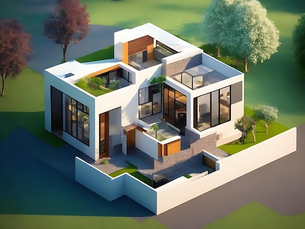 3D real estate home concept