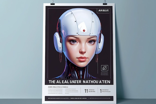 Photo 3d realistic ai poster template