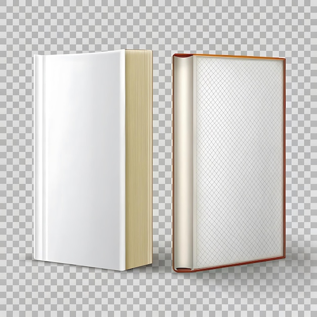 Photo 3d realistic blank white book open pages or brochure topdown isolated in white background