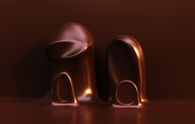 3d realistic chocolate bar