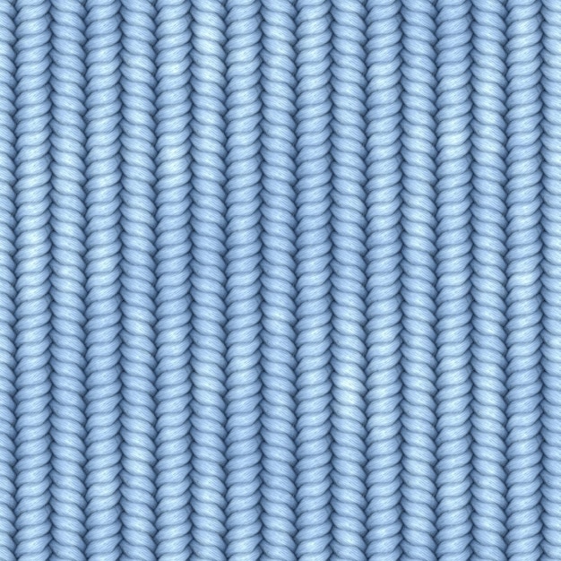 3D Realistic elegant blue woven wool knit rendered texture seamless background image