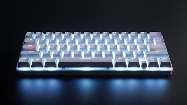 Photo 3d realistic image of a keyboard clean lighting isolated on background