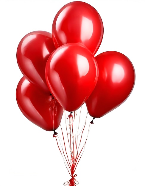 3d realistic red balloons