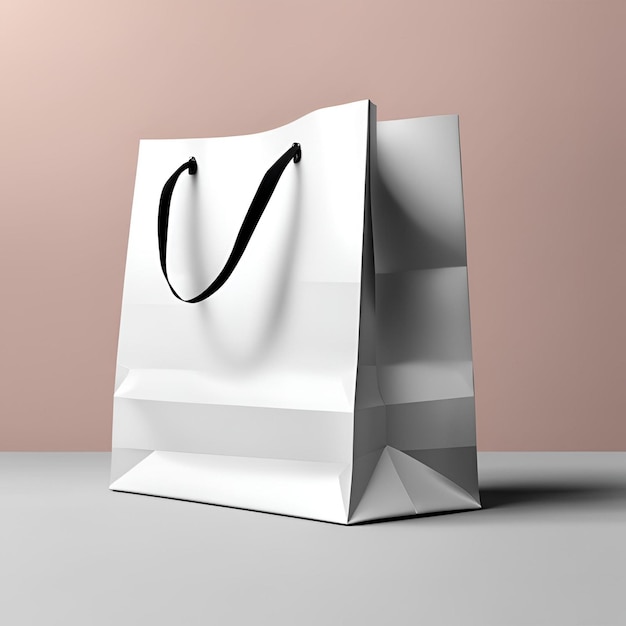 Photo 3d realistic shopping bag mockup