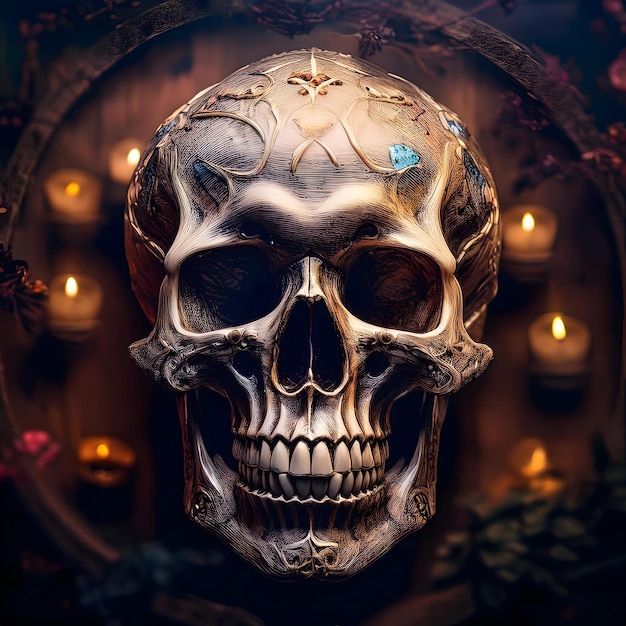 3d realistic skull