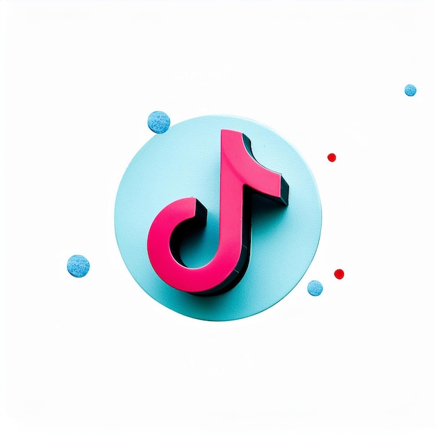 Photo 3d realistic tiktok icon