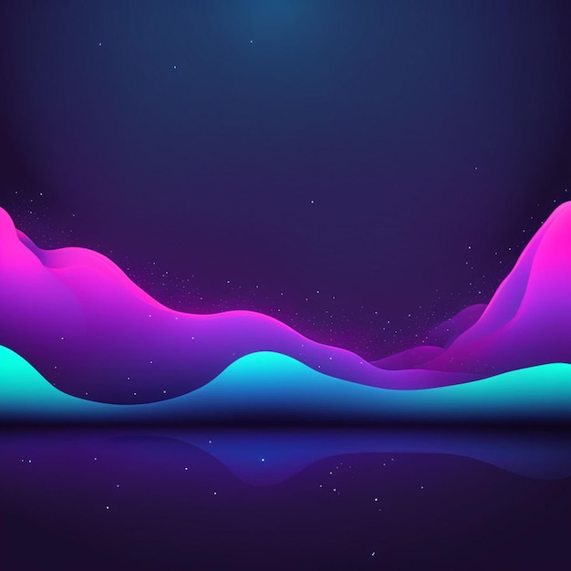 3D Rendaring Abstract neon light Colorful Vibrant Flowing Neon Futuristic Background 3D illustration