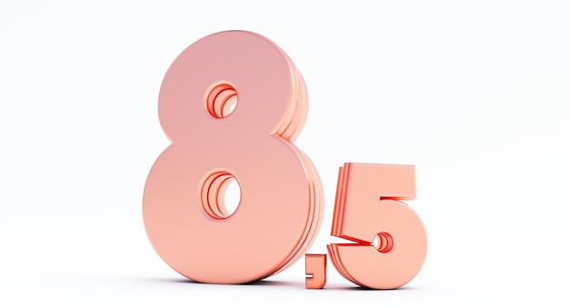 3d render of 85 number bronze eight point five Discount 85