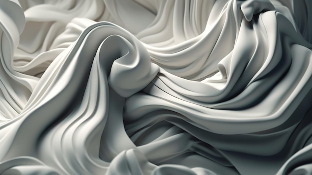 3d render abstract background with folded textile Generative Ai