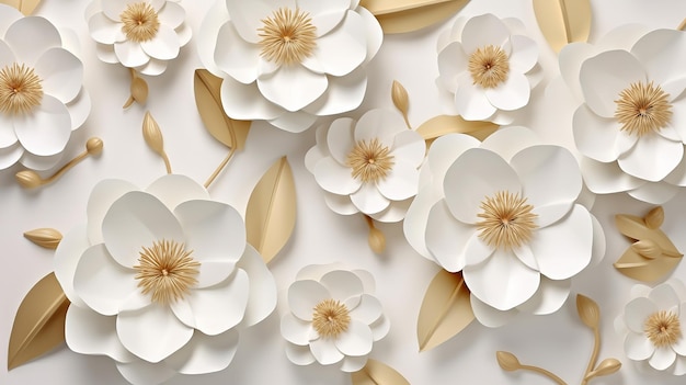 3d_render_abstract_background_with_white_paper_flowers