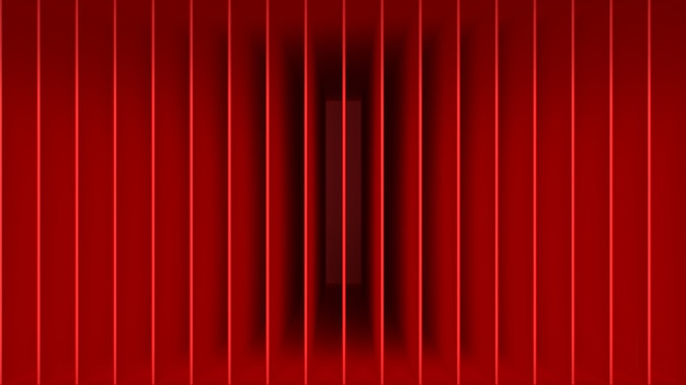 3d render abstract composition red lines geometric shape