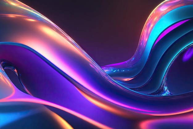 3d render abstract fluid background ai generative