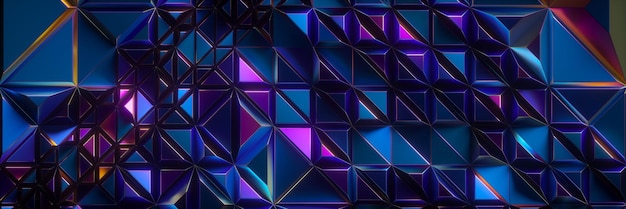 3d render abstract futuristic iridescent ultraviolet blue background